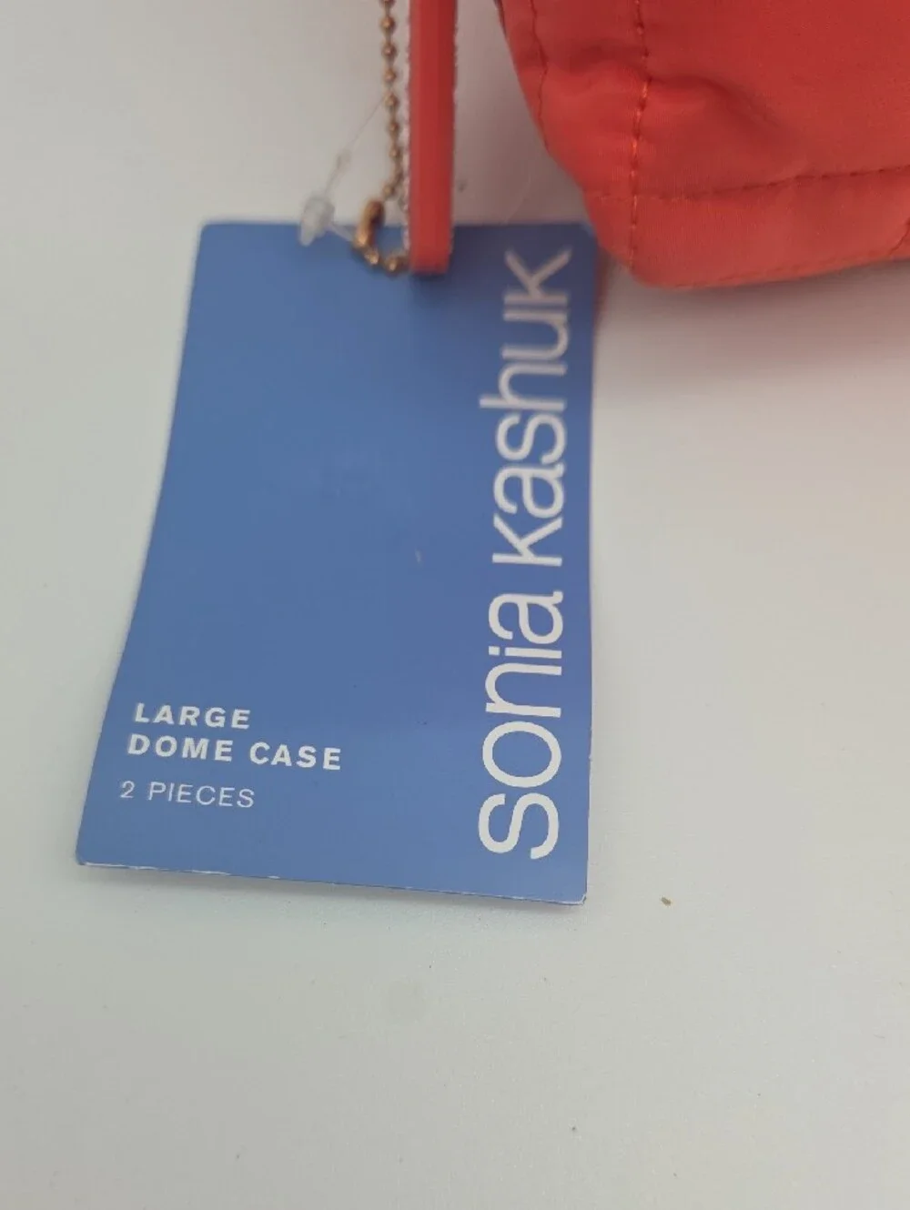 Sonia Kashuk Quilted Orange-Red Cosmetic Case